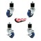 Service Caster 3.5 Inch Blue Polyurethane Swivel 1-7/8 Inch Expanding Stem Caster Brake, 2PK SCC-EX20S3514-PPUB-BLU-2-TLB-2-MTG21 - alternate 2